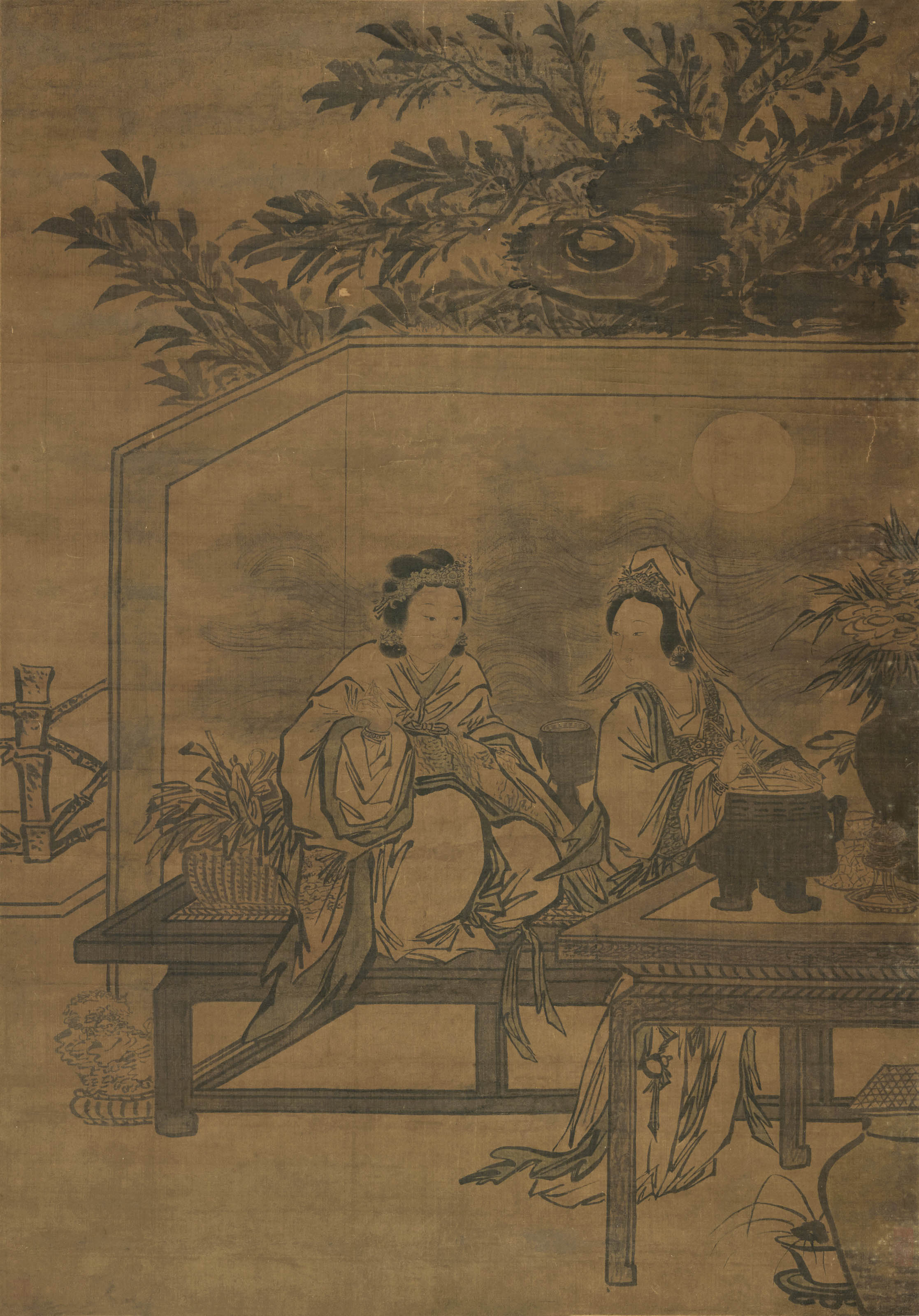 佚名  调酒图