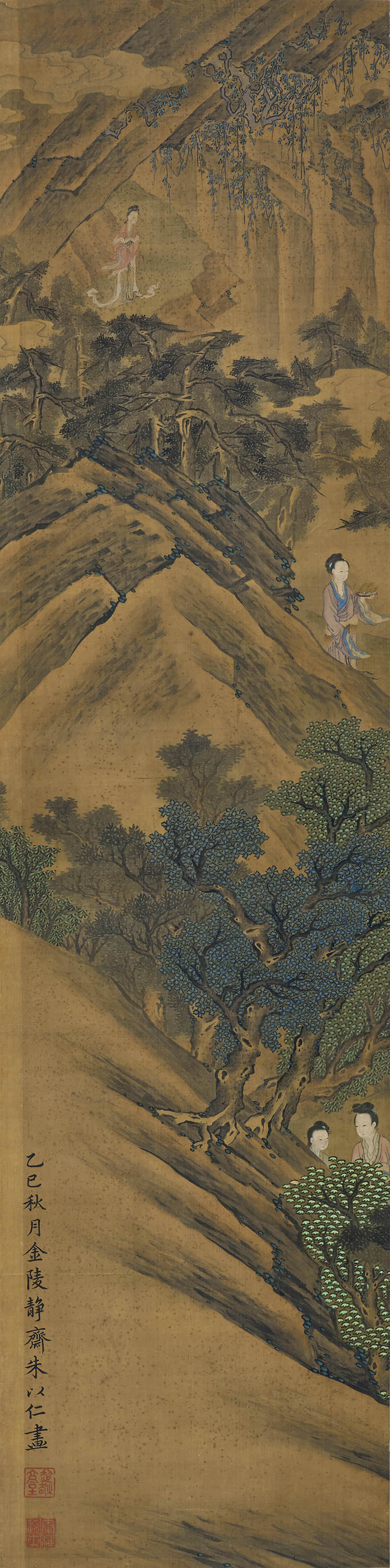 朱以仁  仙山仕女
