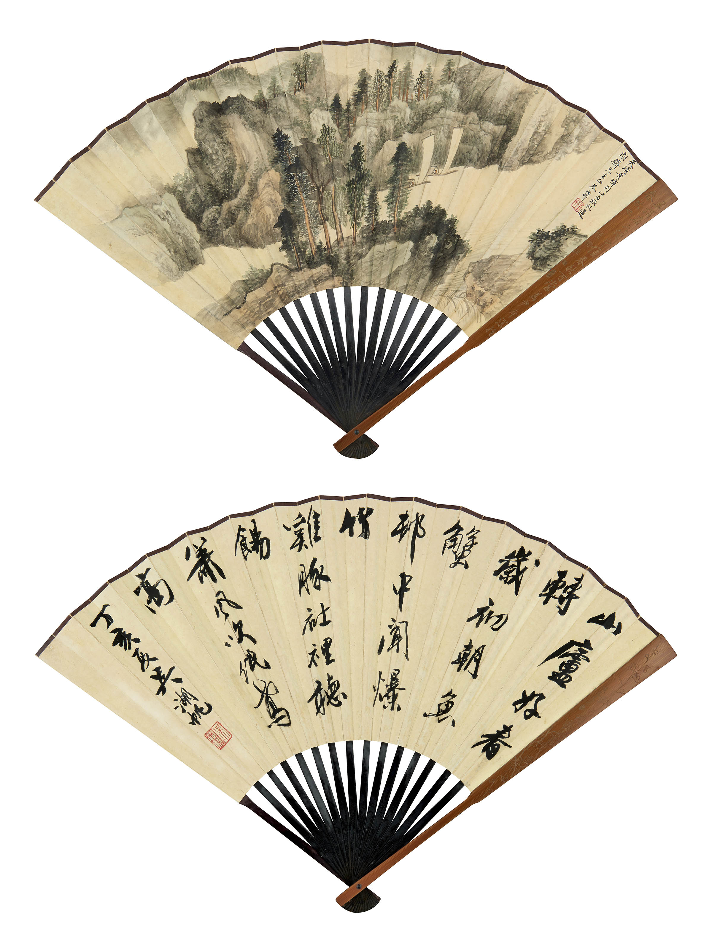 朱梅邨 吴湖帆  青嶂过白帆 高燮《望江南》