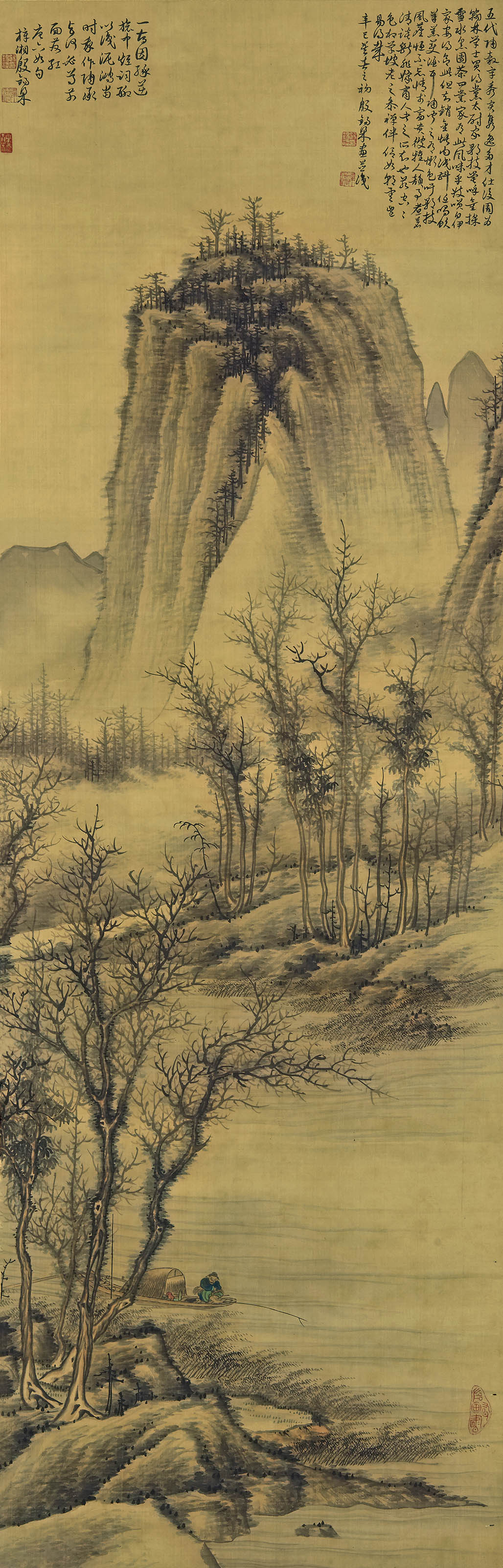 殷梓湘  秋山独钓