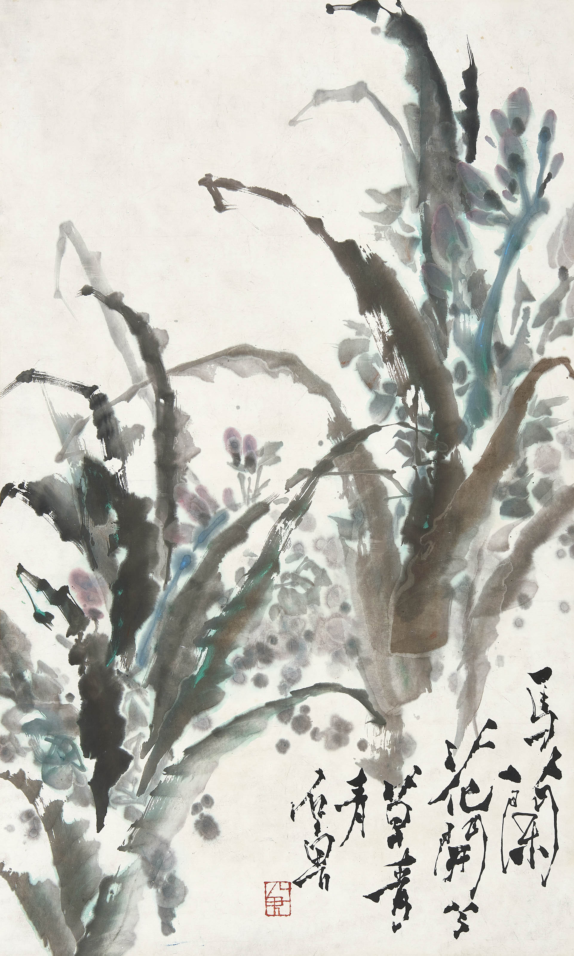 石鲁  马兰花开