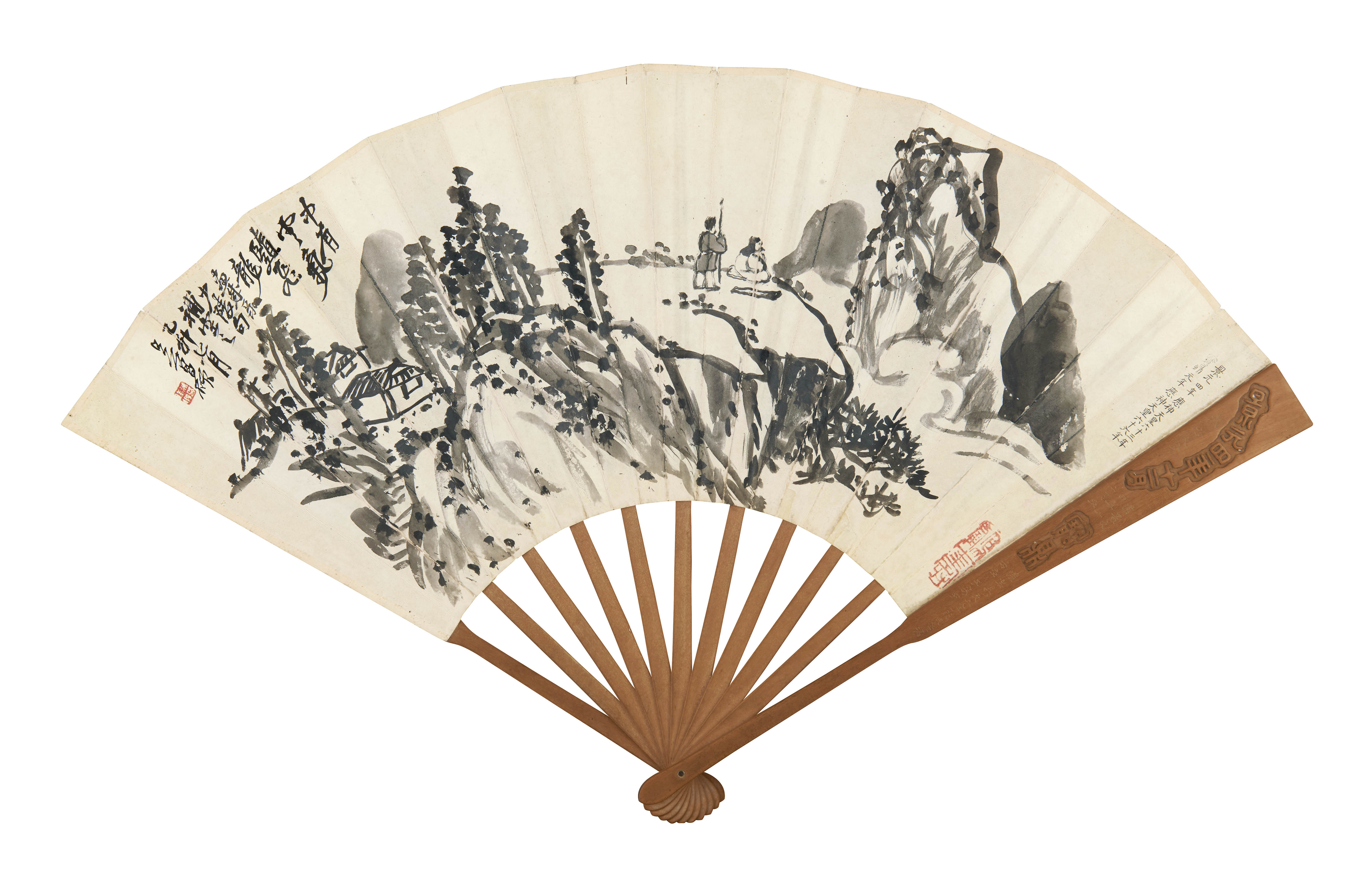 吴 昌 硕 杉溪六桥  中有云气随飞龙、湖上泛舟