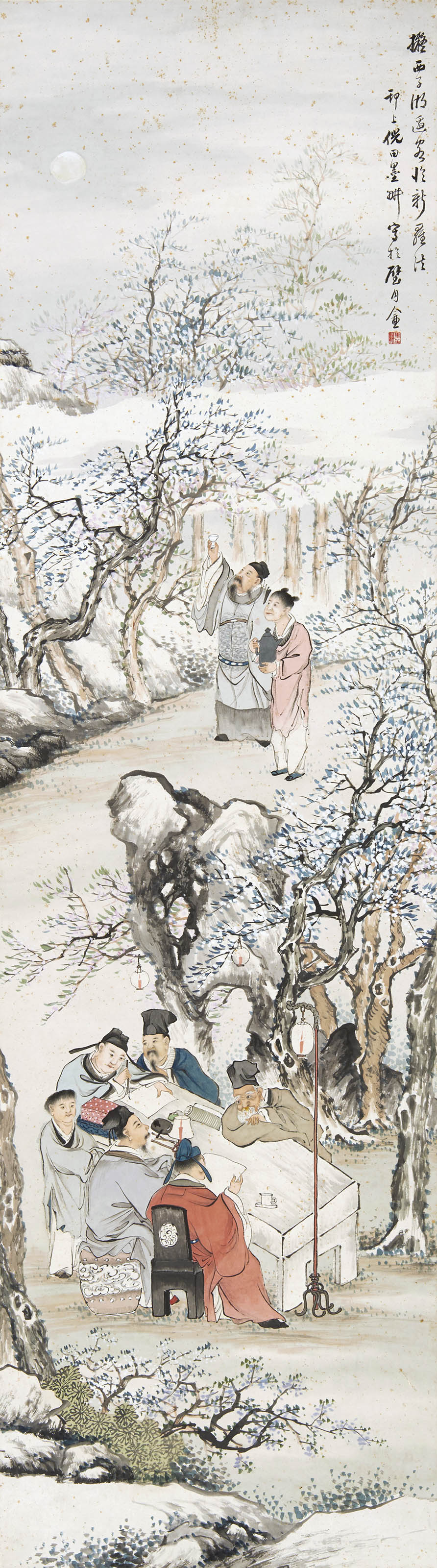 倪田  春夜宴桃李园
