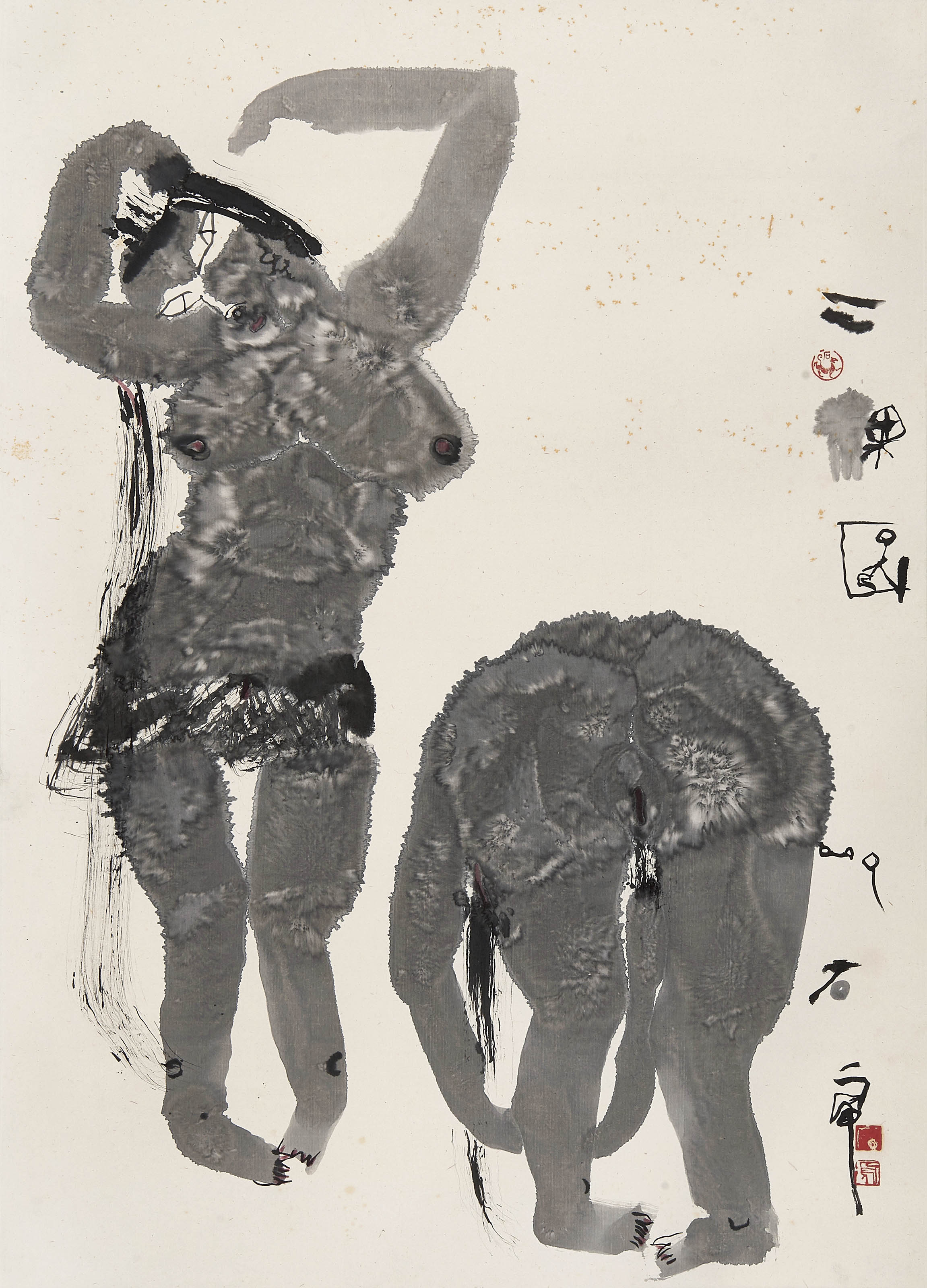 石虎  二裸图